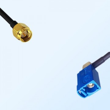 Fakra C 5005 Blue Female R/A - SMA Male Coaxial Cable Assemblies