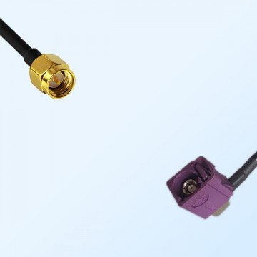 Fakra D 4004 Bordeaux Female R/A - SMA Male Coaxial Cable Assemblies