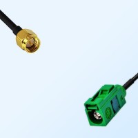 Fakra E 6002 Green Female - SMA Male Coaxial Cable Assemblies