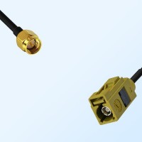 Fakra K 1027 Curry Female - SMA Male Coaxial Cable Assemblies