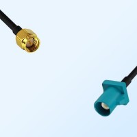 Fakra Z 5021 Water Blue Male - SMA Male Coaxial Cable Assemblies