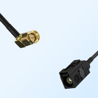 Fakra A 9005 Black Female - SMA Male R/A Coaxial Cable Assemblies