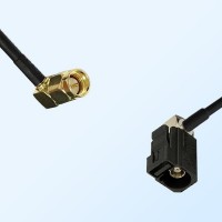 Fakra A 9005 Black Female R/A - SMA Male R/A Coaxial Cable Assemblies