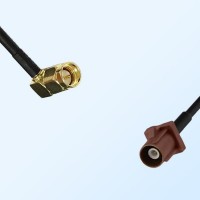 Fakra F 8011 Brown Male - SMA Male R/A Coaxial Cable Assemblies
