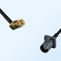 Fakra G 7031 Grey Male - SMA Male Right Angle Coaxial Cable Assemblies