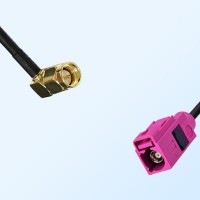 Fakra H 4003 Violet Female - SMA Male R/A Coaxial Cable Assemblies