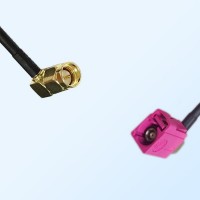 Fakra H 4003 Violet Female R/A - SMA Male R/A Coaxial Cable Assemblies