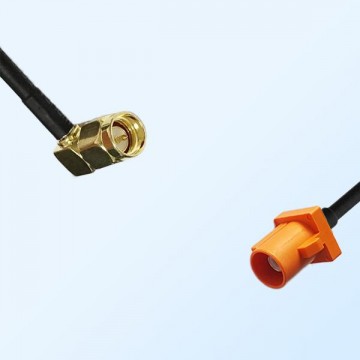 Fakra M 2003 Pastel Orange Male - SMA Male R/A Cable Assemblies