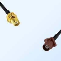 Fakra F 8011 Brown Male - SMA Bulkhead Female Coaxial Cable Assemblies