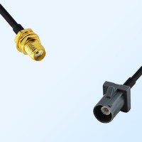 Fakra G 7031 Grey Male - SMA Bulkhead Female Coaxial Cable Assemblies