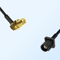 Fakra A 9005 Black Male - SMA Bulkhead Female R/A Cable Assemblies