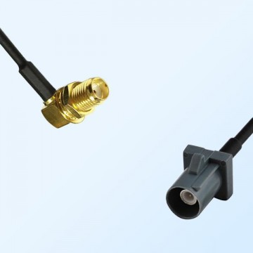 Fakra G 7031 Grey Male - SMA Bulkhead Female R/A Cable Assemblies