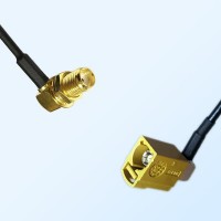 Fakra K 1027 Curry Female R/A SMA Bulkhead Female R/A Cable Assemblies