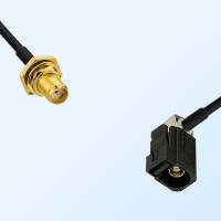 SMA O-Ring Bulkhead Female Fakra A 9005 Black Female R/A Cable