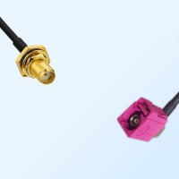 SMA O-Ring Bulkhead Female Fakra H 4003 Violet Female R/A Cable