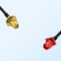 SMA O-Ring Bulkhead Female Fakra L 3002 Carmin Red Male Cable Assembly
