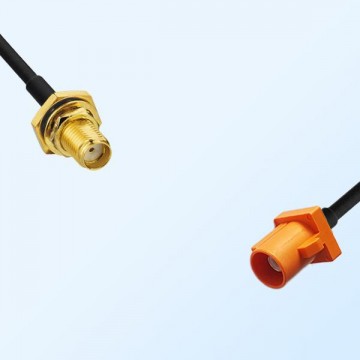 SMA O-Ring Bulkhead Female Fakra M 2003 Pastel Orange Male Cable