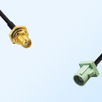 SMA O-Ring Bulkhead Female Fakra N 6019 Pastel Green Male Cable