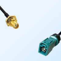 Fakra Z Female Waterproof to SMA O-Ring Bulkhead Female Cable