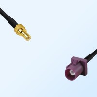 SMB Male - Fakra D 4004 Bordeaux Male Coaxial Cable Assemblies