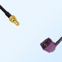 SMB Male - Fakra D 4004 Bordeaux Female R/A Coaxial Cable Assemblies