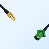 Fakra E 6002 Green Male - SMB Male Coaxial Cable Assemblies