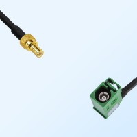 Fakra E 6002 Green Female R/A - SMB Male Coaxial Cable Assemblies