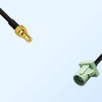 Fakra N 6019 Pastel Green Male - SMB Male Coaxial Cable Assemblies