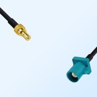 Fakra Z 5021 Water Blue Male - SMB Male Coaxial Cable Assemblies