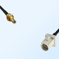 Fakra B 9001 White Male - SMB Bulkhead Male Coaxial Cable Assemblies