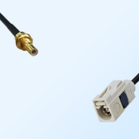 Fakra B 9001 White Female - SMB Bulkhead Male Coaxial Cable Assemblies