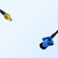Fakra C 5005 Blue Male - SMB Bulkhead Male Coaxial Cable Assemblies