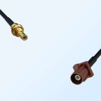 Fakra F 8011 Brown Male - SMB Bulkhead Male Coaxial Cable Assemblies