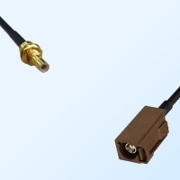 Fakra F 8011 Brown Female - SMB Bulkhead Male Coaxial Cable Assemblies