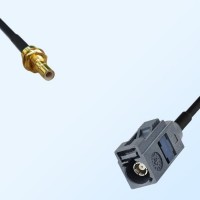 Fakra G 7031 Grey Female - SMB Bulkhead Male Coaxial Cable Assemblies