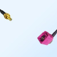 Fakra H 4003 Violet Female R/A - SMB Bulkhead Male Cable Assemblies
