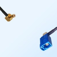 Fakra C 5005 Blue Female R/A - SMB Male R/A Coaxial Cable Assemblies