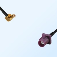 SMB Male R/A - Fakra D 4004 Bordeaux Male Coaxial Cable Assemblies