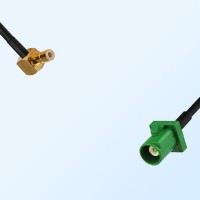 Fakra E 6002 Green Male - SMB Male R/A Coaxial Cable Assemblies