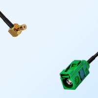 Fakra E 6002 Green Female - SMB Male R/A Coaxial Cable Assemblies