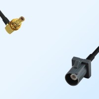 Fakra G 7031 Grey Male - SMB Bulkhead Male R/A Cable Assemblies