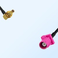 Fakra H 4003 Violet Male - SMB Bulkhead Male R/A Cable Assemblies