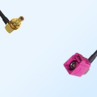 Fakra H 4003 Violet Female R/A SMB Bulkhead Male R/A Cable Assemblies