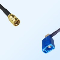 Fakra C 5005 Blue Female R/A - SMB Female Coaxial Cable Assemblies