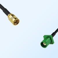 Fakra E 6002 Green Male - SMB Female Coaxial Cable Assemblies