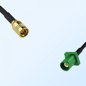 Fakra E 6002 Green Male - SMB Female Coaxial Cable Assemblies