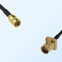 Fakra I 1001 Beige Male - SMB Female Coaxial Cable Assemblies