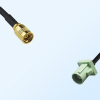 Fakra N 6019 Pastel Green Male - SMB Female Coaxial Cable Assemblies