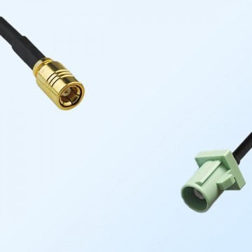Fakra N 6019 Pastel Green Male - SMB Female Coaxial Cable Assemblies