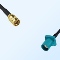 Fakra Z 5021 Water Blue Male - SMB Female Coaxial Cable Assemblies